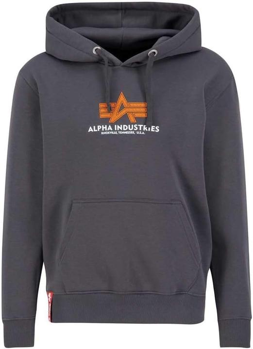 Produktbild Alpha Industries Basic Hoody Rubber Hooded Sweat voor heren Vintage Grey (M)