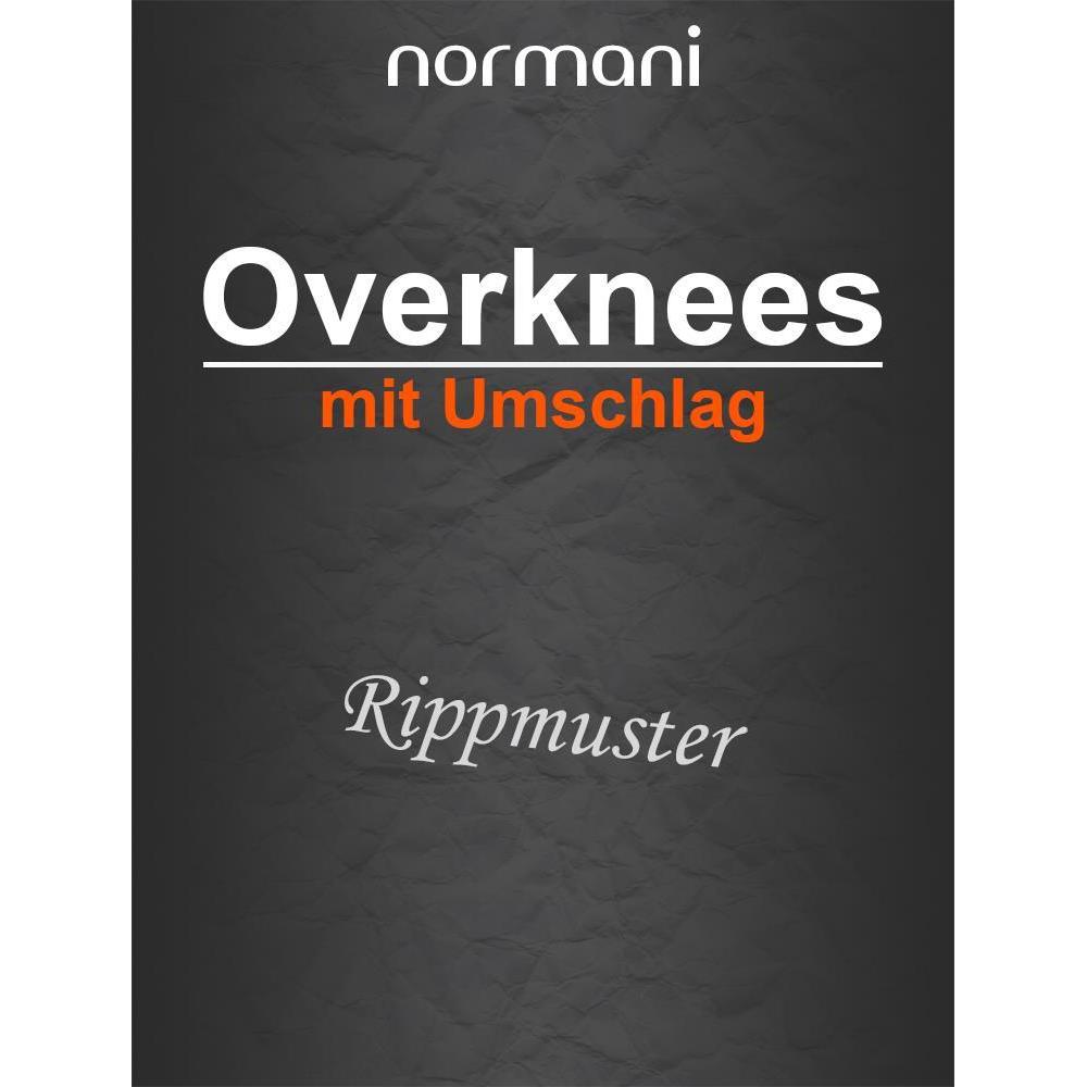 Thumbnail - Normani, Herren, Socken, 2 Paar Overknees gerippt mit Umschlag, Weiss, (2er Pack, 39 - 42)