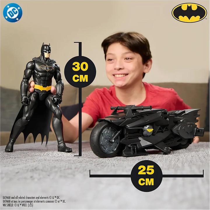 Actual product image Batman Batcycle + 30cm Actionfigur
