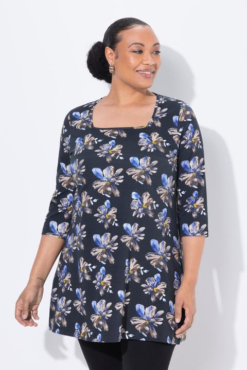 Immagine prodotto Ulla Popken Longshirt, A-Linie, Carré-Ausschnitt, 3/4-Arm (56)