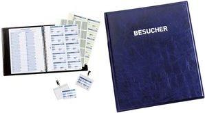 Produktbild Durable Einsteckschild Visitors Book 100 90 x 60 mm (B x H) 80g/m² Karton weiss/blau 10 Bl./Pack.