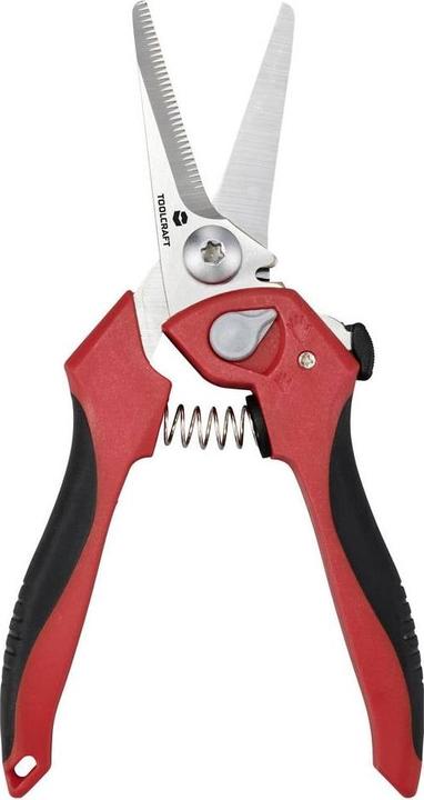 Productafbeelding Toolcraft TO-9625917 Universele schaar 205 mm rood, zwart (20.50 cm)