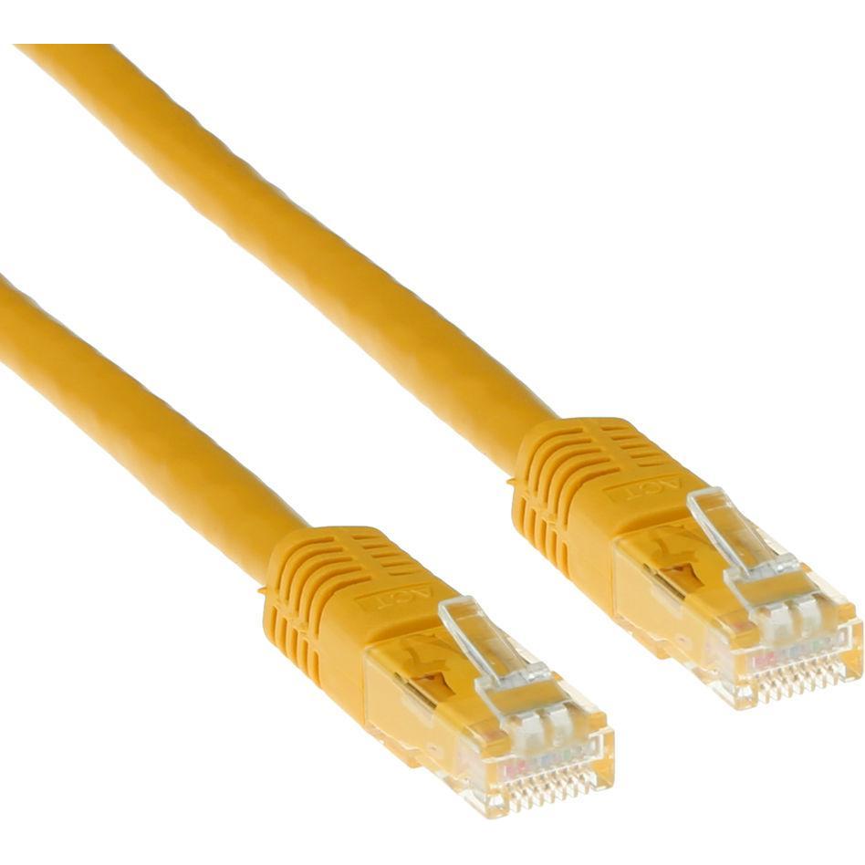 Thumbnail - ACT Yellow 2 meter LSZH U/UTP CAT6 patch cable with RJ45 connectors. Cat6 u/utp lszh yellow 2.00m (U/UTP, CAT6, 2 m), Ne...