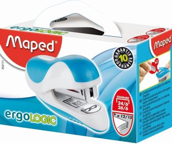 Image du produit Maped Agrafeuse Ergologic Mini, couleurs assorties (15 feuilles)