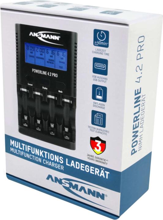 Immagine prodotto Ansmann Powerline 4.2 Pro (1 pz., AA, AAA, Caricabatterie senza batteria)