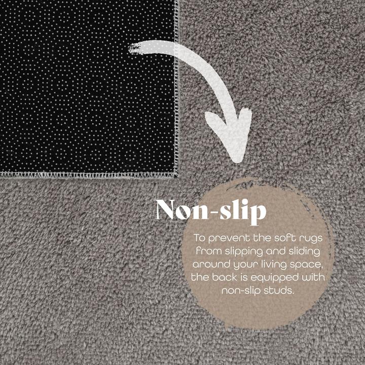 Produktbild TT Home Wohnzimmer Kurzflor Einfarbig Modernes Design Waschbar (280 x 200 cm)