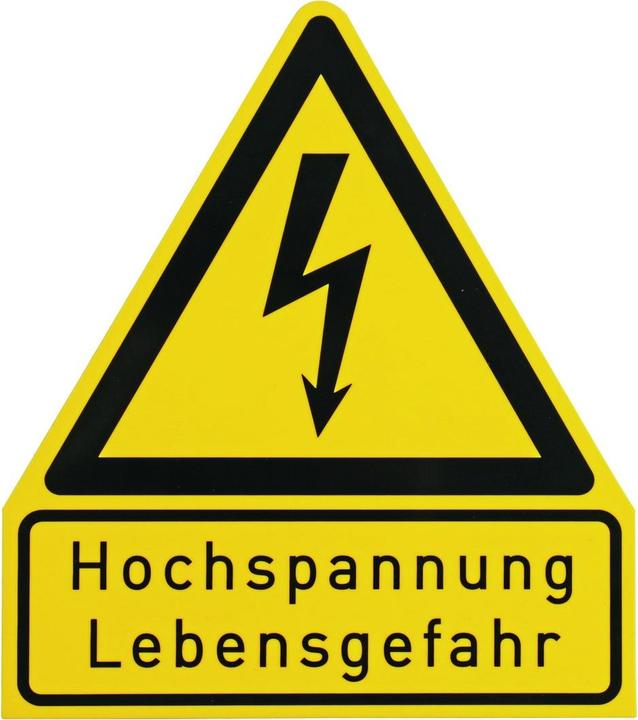 Actual product image Dehn WHS HS LG WuH sign High voltage - Danger to life Material: plastic