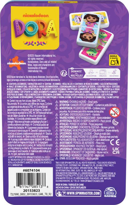 Produktbild Spin Master Dora Dominoes In Tin (Französisch, 2 - 4 Spieler)