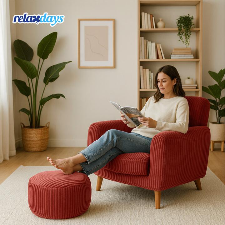 Actual product image Relaxdays Cord pouf