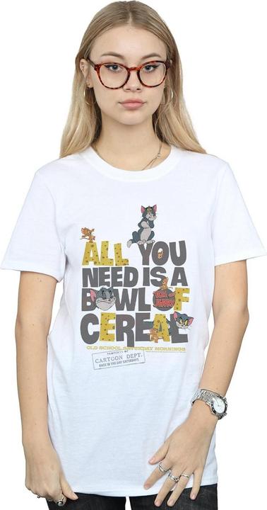 Actual product image Tom & Jerry Womens/Ladies All You Need Is Cotton Boyfriend T-Shirt (XXL)