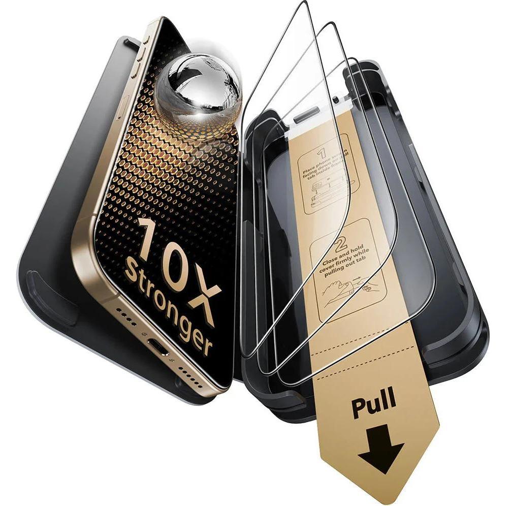 ESR Corning UltraFit (3 pack) (3 pz., Apple iPhone 17 Pro), Pellicola protettiva smartphone, Nero