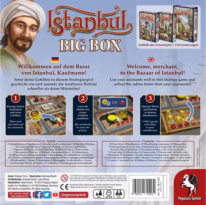 Produktbild Pegasus Istanbul Big Box (Deutsch, 2 - 5 Spieler)