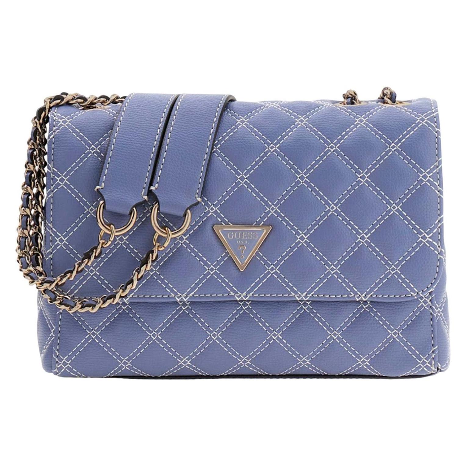 Guess, Damen, Handtasche, Giully Ii 2 Compartment Convertible Flap, Blau, Grau