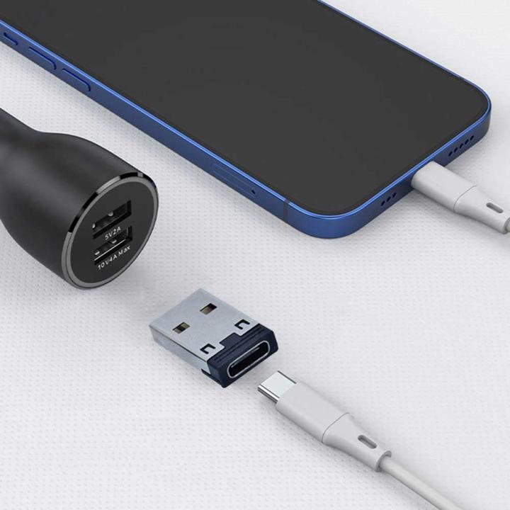 Produktbild Deltalabs USB A auf USB C Lade und Daten Adapter Stecker Fast Charge 5er Set (USB 2.0, 6.80 cm)