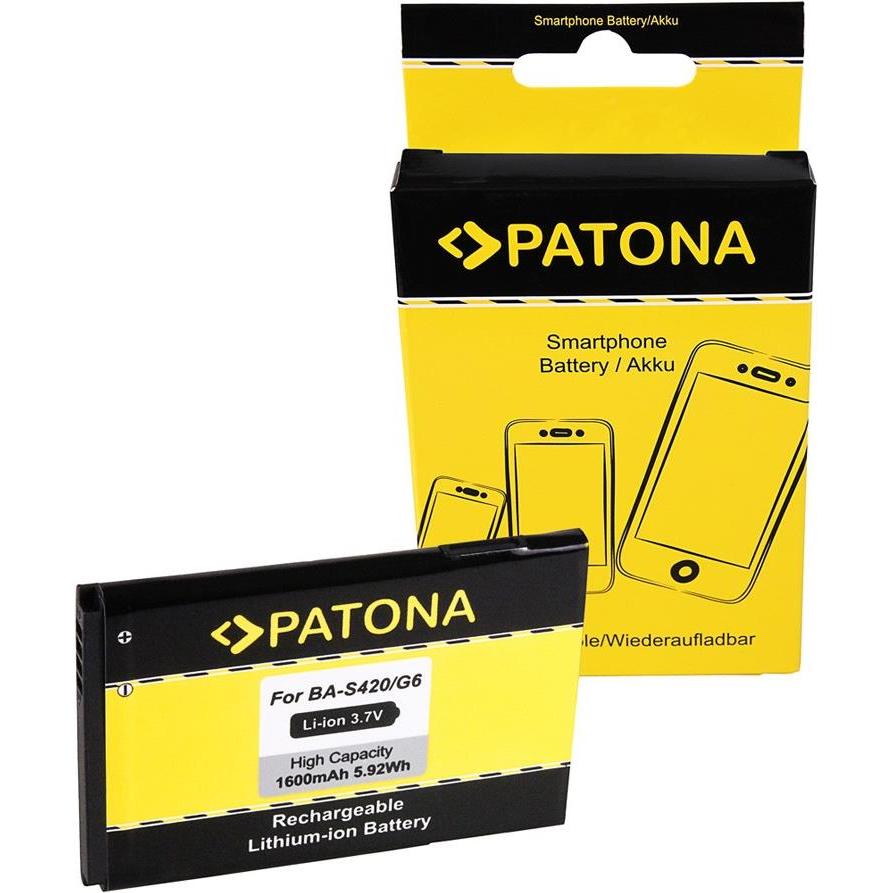 Patona Batteria (Accumulatore di carica elettrica), Pezzi di ricambio per dispositivi mobili, Giallo, Nero