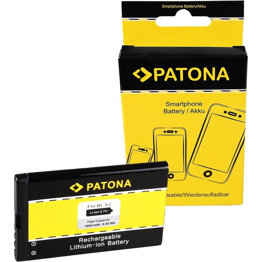 Patona Batteria (Accumulatore di carica elettrica), Pezzi di ricambio per dispositivi mobili, Giallo, Nero