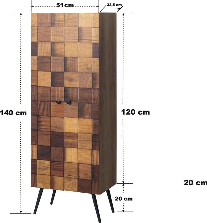 Image du produit Skye Decor Kofin (51 x 32 x 140 cm)