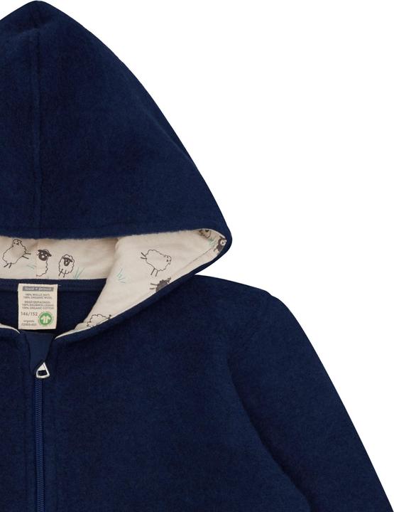 Immagine prodotto loud + proud Kinder Wollfleece-Jacke mit Kapuze (134, 140)