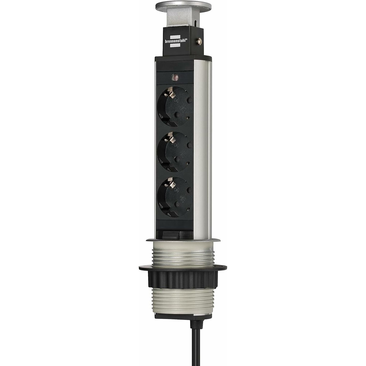 Brennenstuhl, Steckdosenleiste, Tower Power (3 x, CEE 7/3, 2 m)