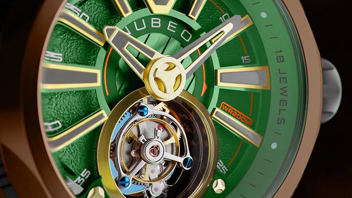 Actual product image Nubeo NB-6075-0B Men's Messenger Tourbillon Limited 52mm 10ATM