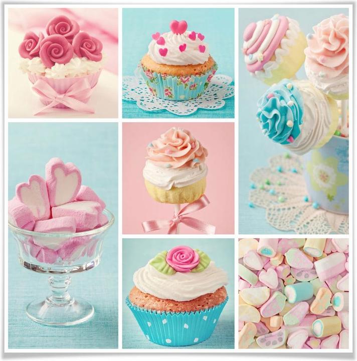 Produktbild Trenddeko Cupcake-Collage (50 x 50 cm)