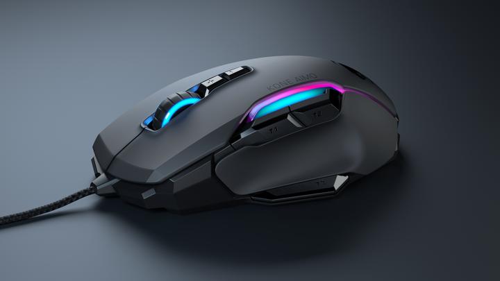 Produktbild Roccat Gaming Kone AIMO Remastered, RGB, 16.000 dpi, Weiss (Kabelgebunden)