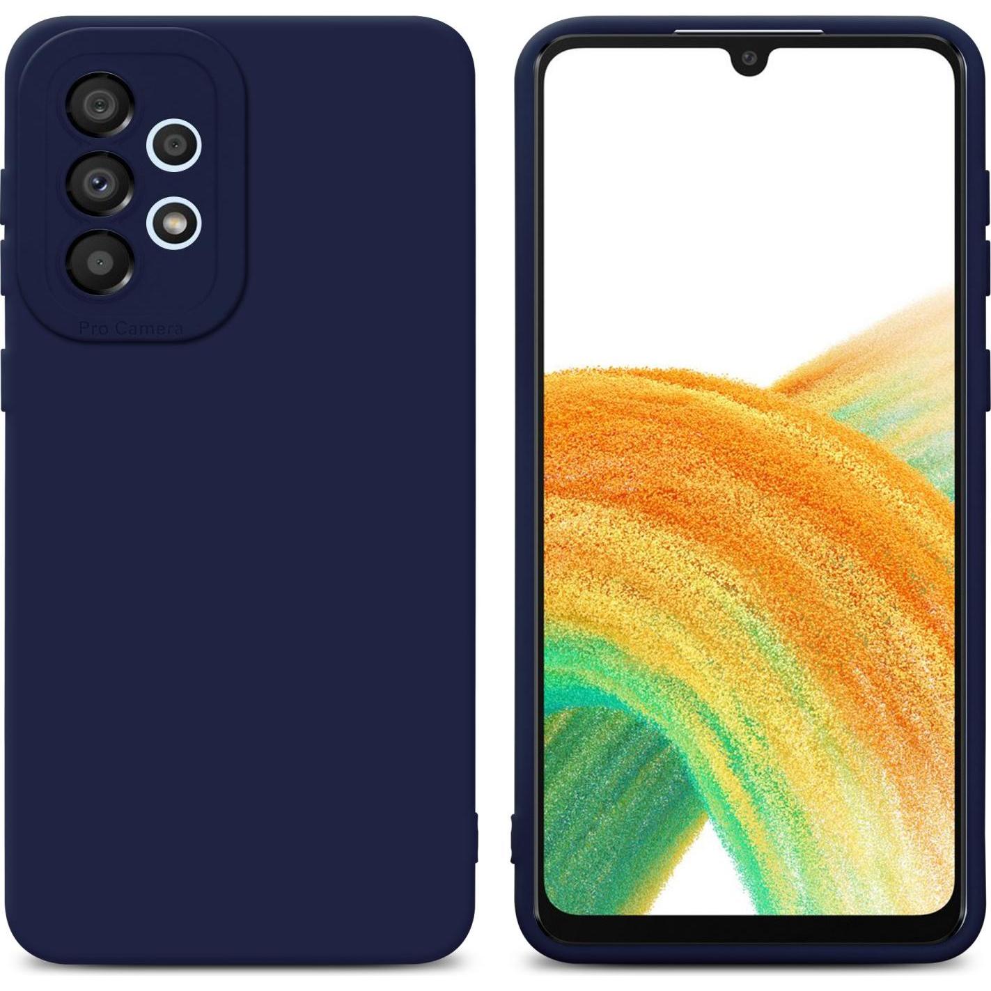 Cadorabo Hülle für Samsung Galaxy A72 4G / 5G im TPU Fluid LM162 Style (Samsung Galaxy A72), Smartphone Hülle, Blau