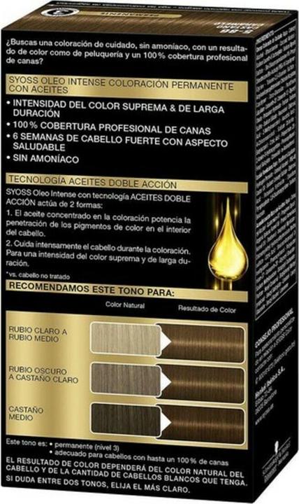 Actual product image Syoss OLIO INTENSE ink sin amoniaco #5.86-castaño caramelo 5 pz (Sweet Brown)