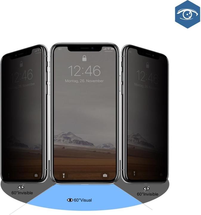 Actual product image Woodcessories Premium Glass Privacy (1 pcs., Apple iPhone 11, Apple iPhone XR)