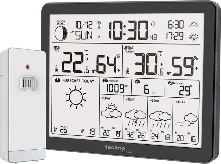 Technoline Wetterstation WD3000 mit 4-Tage-Vorhersage und App-Anbindung