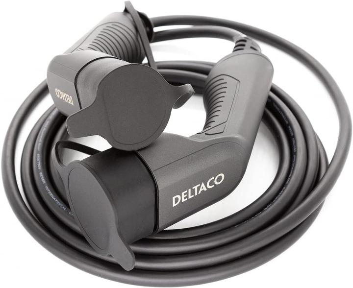 Immagine prodotto Deltaco Cavo di ricarica EV di tipo 2 per auto elettriche e veicoli ibridi, cavo Mennekes per (11 kW, 16 A, 7 m)
