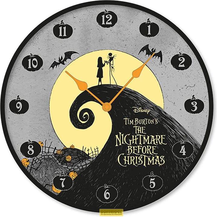 Pyramid Orologio Muro Nightmare Before Xmas Jack Sally Clock 25cm (25 cm)