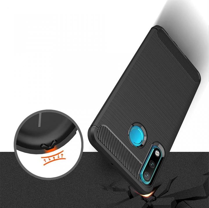 Actual product image Screenguard Huawei P30 Lite Cover Carbon Brushed Soft TPU (Huawei P30 Lite)