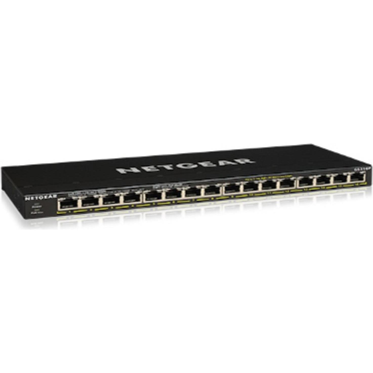 Netgear GS316P (16 Ports), Netzwerk Switch, Schwarz