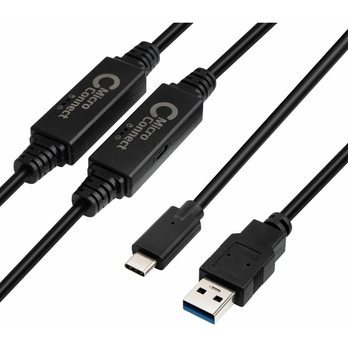 MicroConnect USB C – USB A (10 m, USB 3.2 Gen 1), USB Kabel
