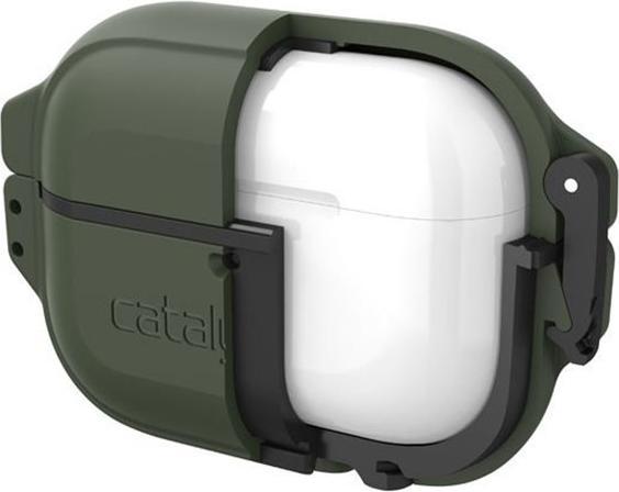 Actual product image Catalyst Total Protection Airpods Pro Waterproof IP68 Cover - Khaki Green (Headphone sleeve)