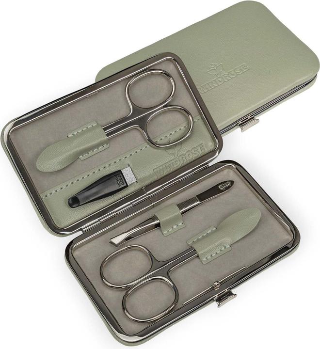 Immagine prodotto Windrose 803665.14 - Astuccio per manicure 4 pezzi Merino Moda salvia