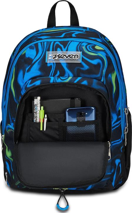 Actual product image Seven Adavanced Detach School Backpack Black Blue (35 l)