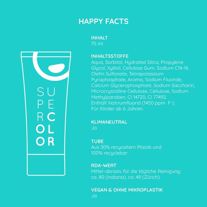 Image du produit happybrush Dentifrice SuperColor, 75 ml (75 ml)