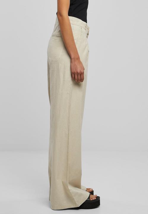 Produktbild Urban Classics Ladies High Linen Mixed Wide Leg Pants (30)