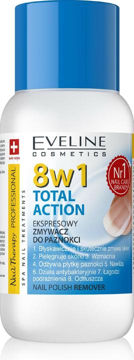 Actual product image Eveline Nail Therapy Total Action 8in1 express nail polish remover 150ml