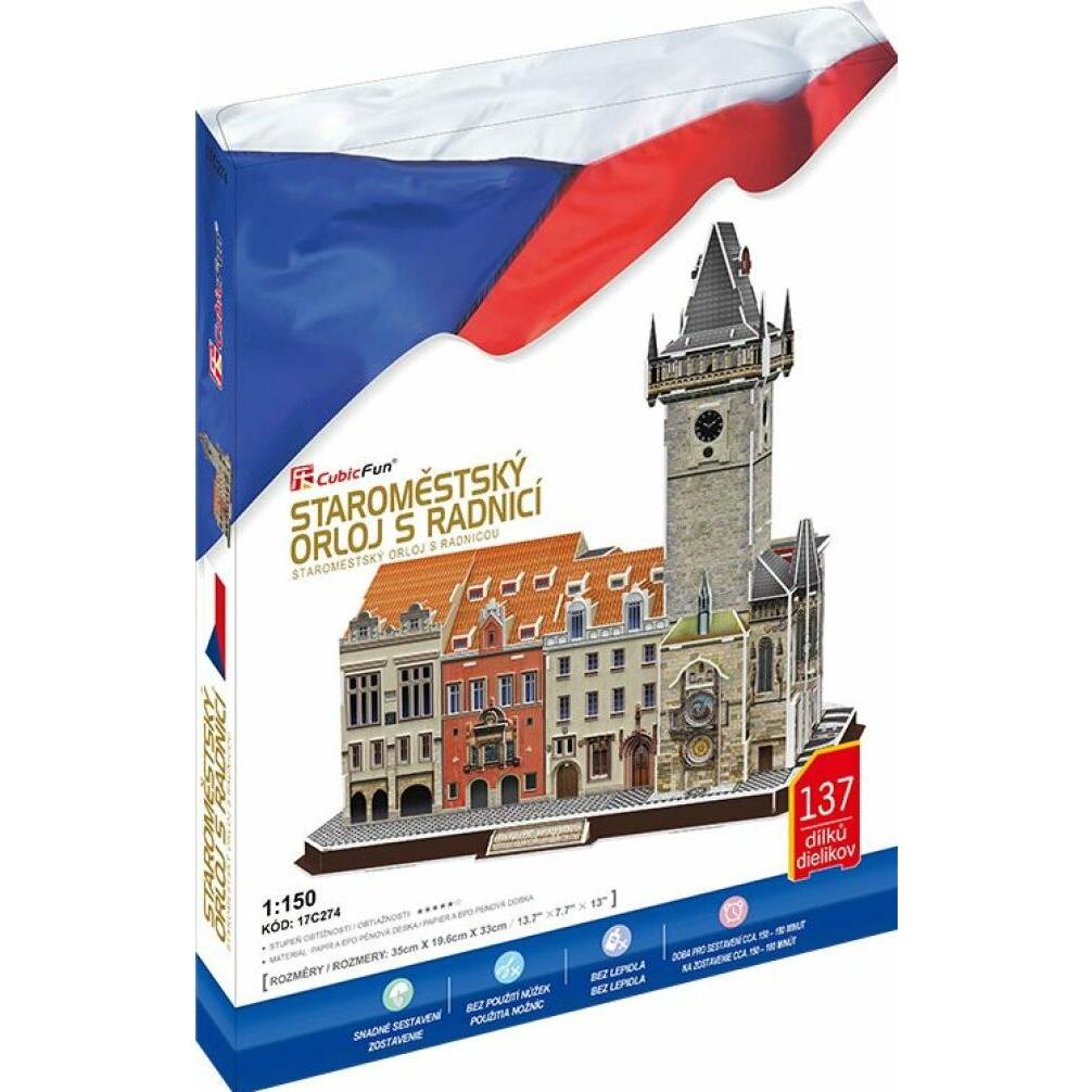 Thumbnail - Cubicfun 3D-Puzzle Altstädter Uhr mit Rathaus 137 Teile (137 Teile)