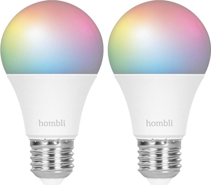 Actual product image Hombli Smart Bulb 9W RGB (2x) (E27, 9 W, 800 lm, 2 x, F)