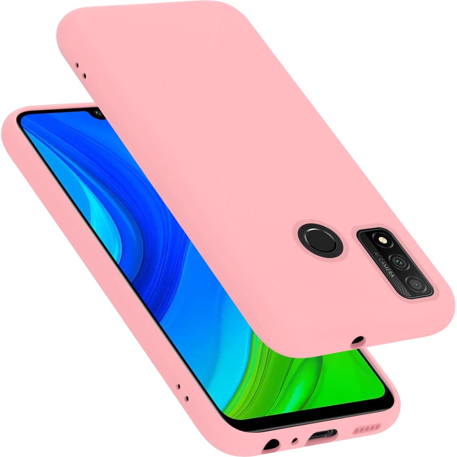Cadorabo TPU Liquid Silicone Case Hülle für Huawei P SMART 2020 (Huawei P Smart (2020)), Smartphone Hülle, Rosa