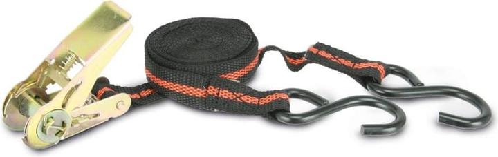 Actual product image BGS Ratchet Tie Down Strap with 2 solid Hooks 5 m x 24 mm