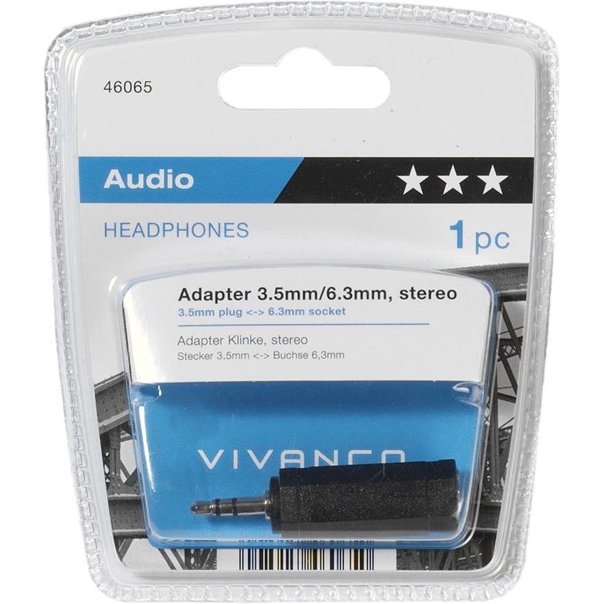 Thumbnail - Vivanco Audioadapter (Klinkenadapter), Audio Adapter, Schwarz