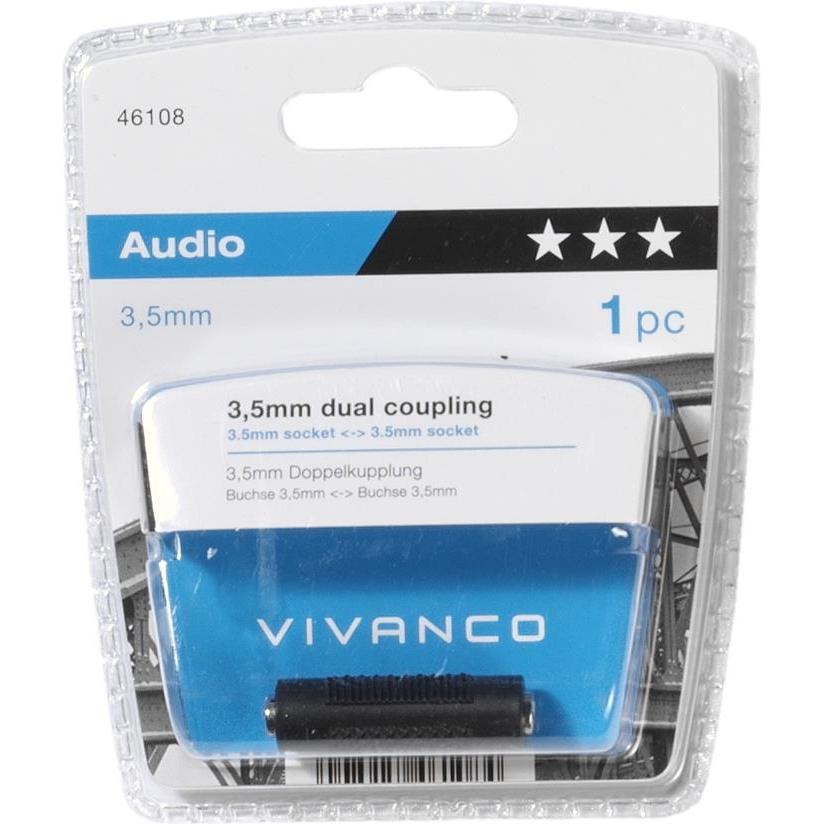 Thumbnail - Vivanco Audioadapter (Klinkenadapter), Audio Adapter, Schwarz