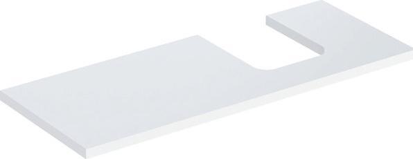 Geberit ONE Waschtischplatte, Ausschnitt rechts, für Aufsatzwaschtisch Schalenform, 120x3x47cm, 505