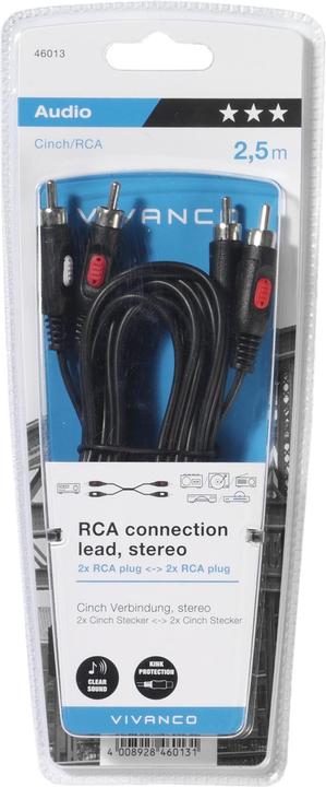 Produktbild Vivanco Audiokabel (2.50 m, Cinch Kabel)