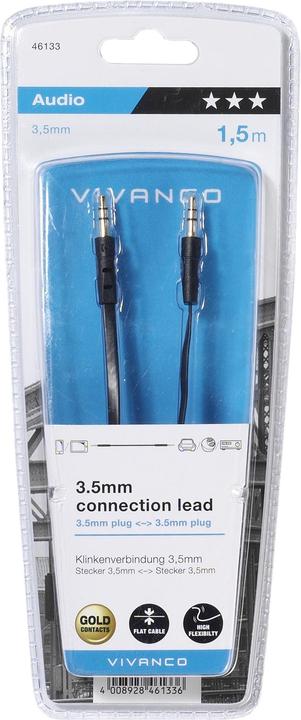 Actual product image Vivanco Audio cable (1.50 m, AUX cable)